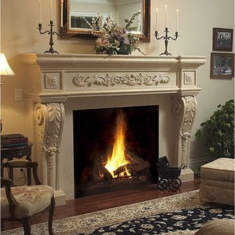 Classic Carved Fireplace Mantel